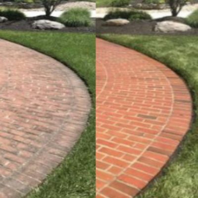 Brick Pathway Cleaning